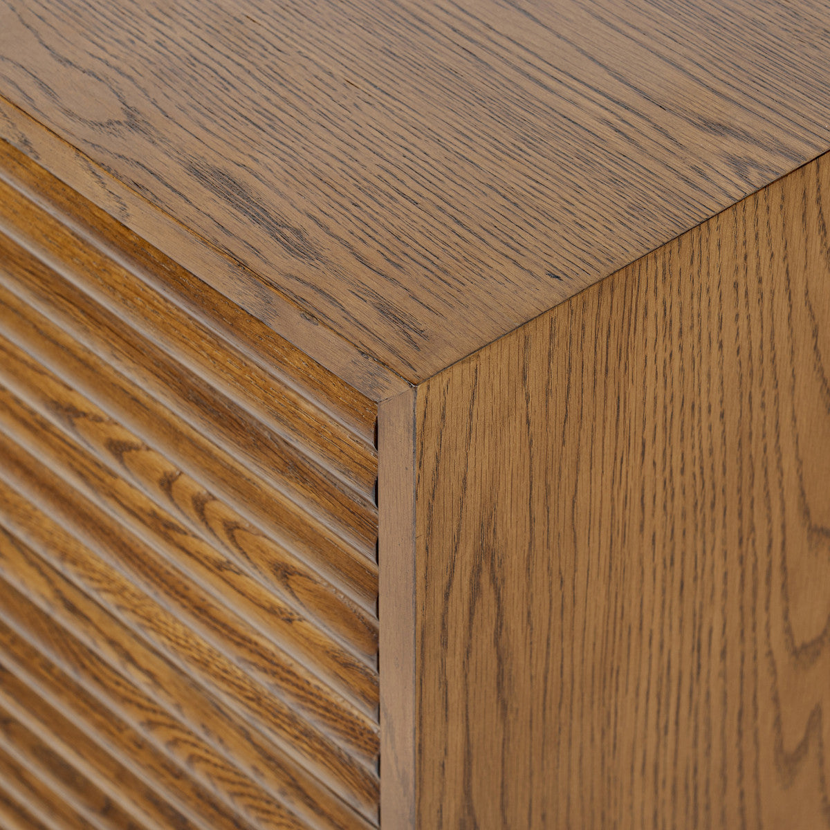 Charlton Ribbed Walnut Bedside | 2 Drawer - The Elegant Living