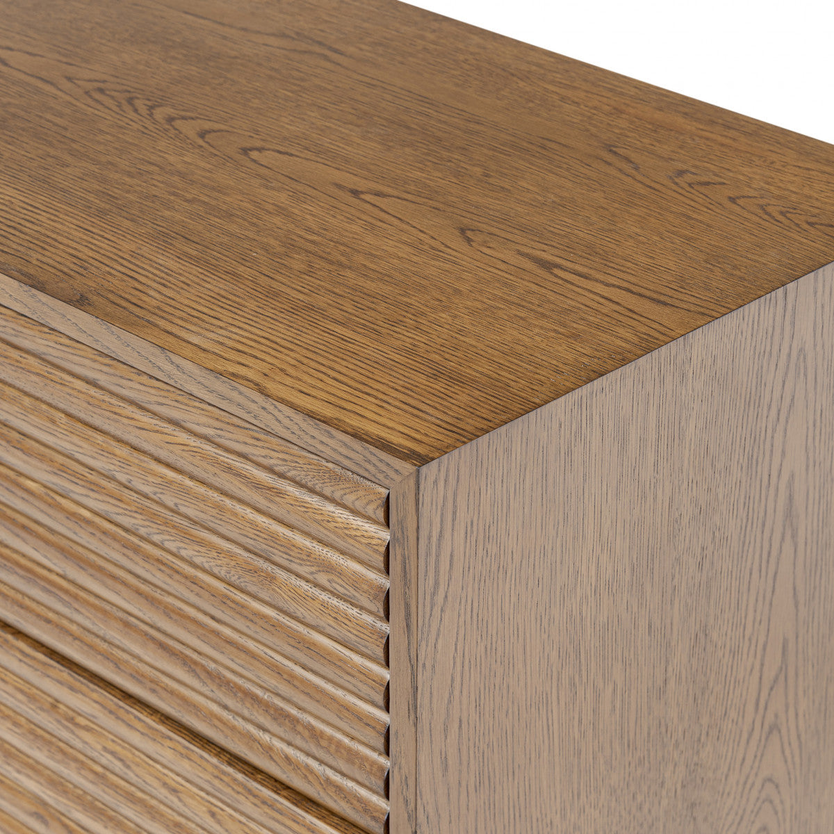 Charlton Ribbed Walnut Chest of Drawers - The Elegant Living