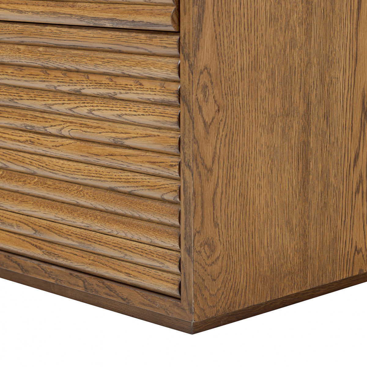 Charlton Ribbed Walnut Chest of Drawers - The Elegant Living