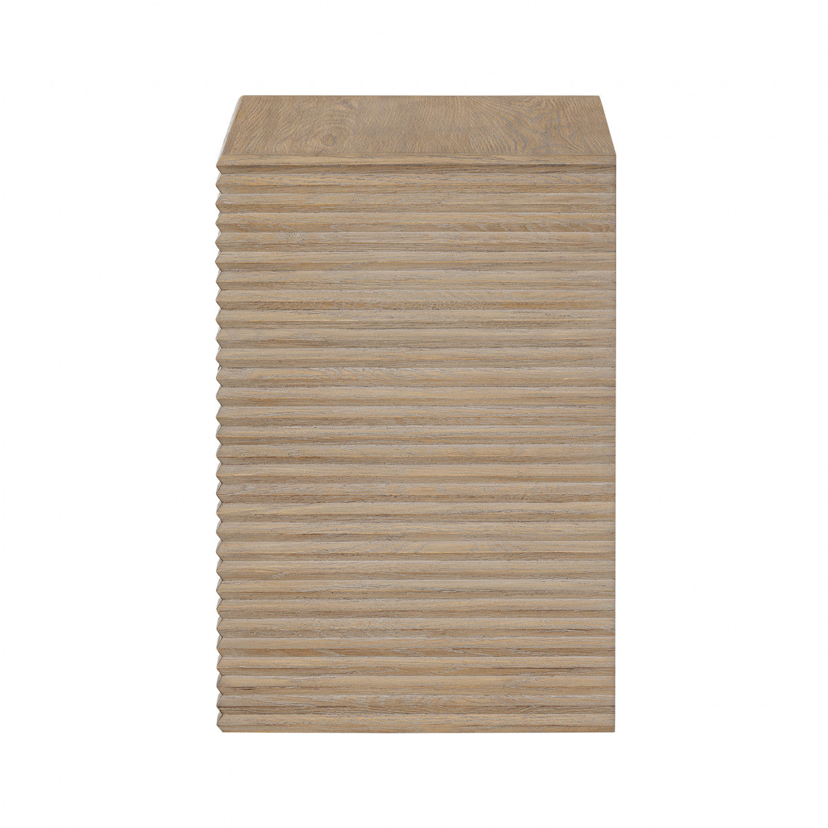 Wickham Ribbed Oak Bedside Table | 1 Drawer, Cubby Hole