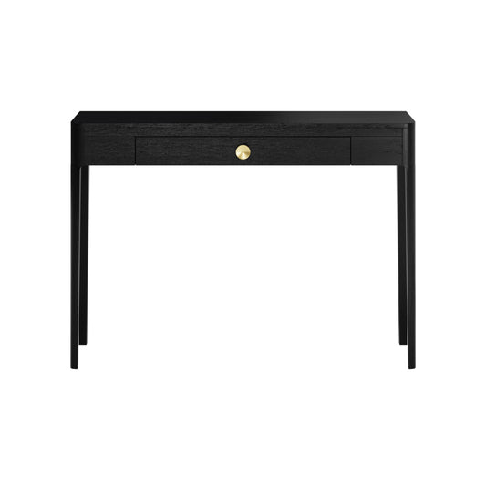 Abberley Black Console Table | Solid Oak & Brass Handle