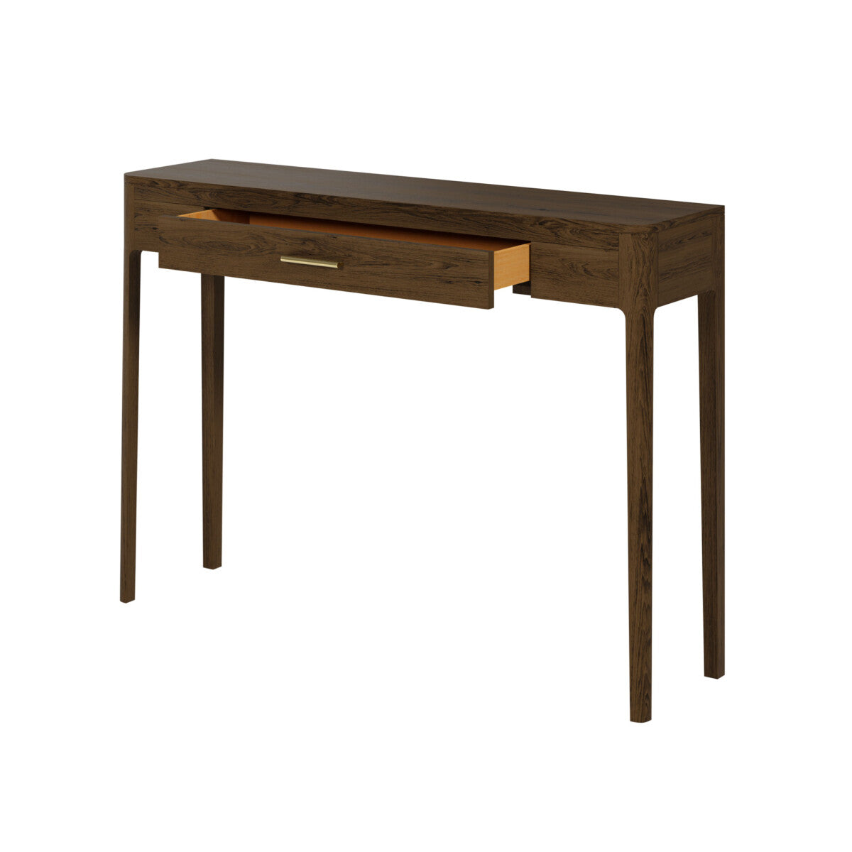 Abberley Brown Console Table | Solid Oak & Bronze Handle