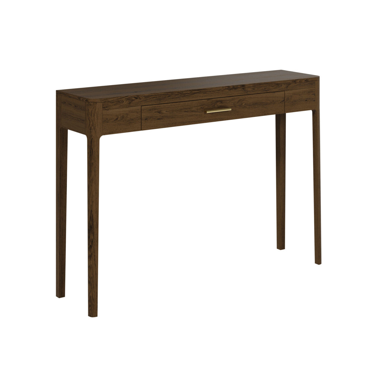 Abberley Brown Console Table | Solid Oak & Bronze Handle