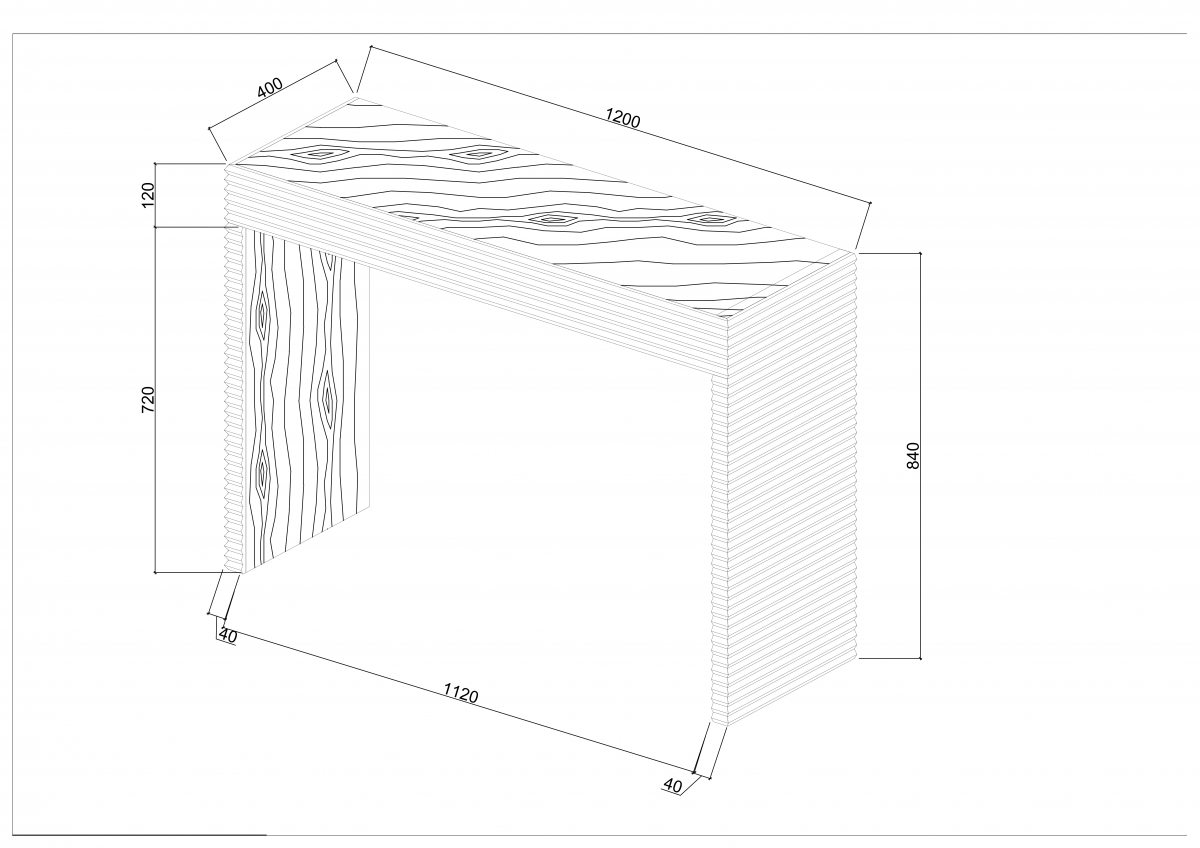 Wickham Ribbed Oak Console - The Elegant Living