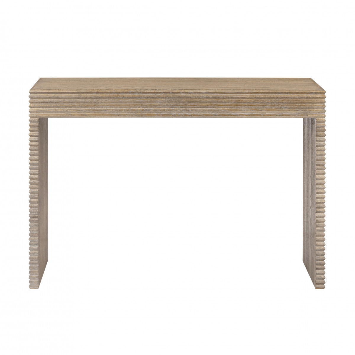 Wickham Ribbed Oak Console | Horizontal Ribbing, Modern Design