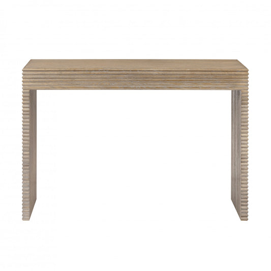 Wickham Ribbed Oak Console | Horizontal Ribbing, Modern Design