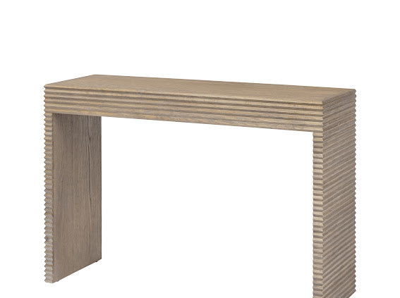 Wickham Ribbed Oak Console | Horizontal Ribbing, Modern Design