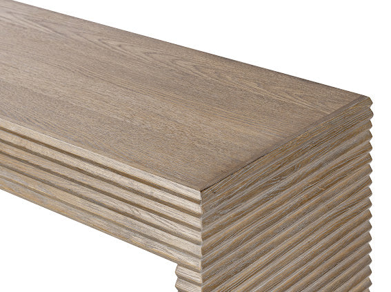 Wickham Ribbed Oak Console | Horizontal Ribbing, Modern Design