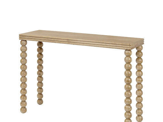 Bedwyn Console Table | Natural Oak with Sphere Legs