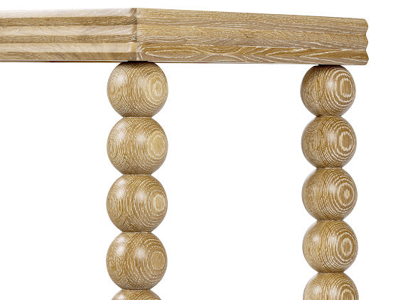 Bedwyn Console Table | Natural Oak with Sphere Legs