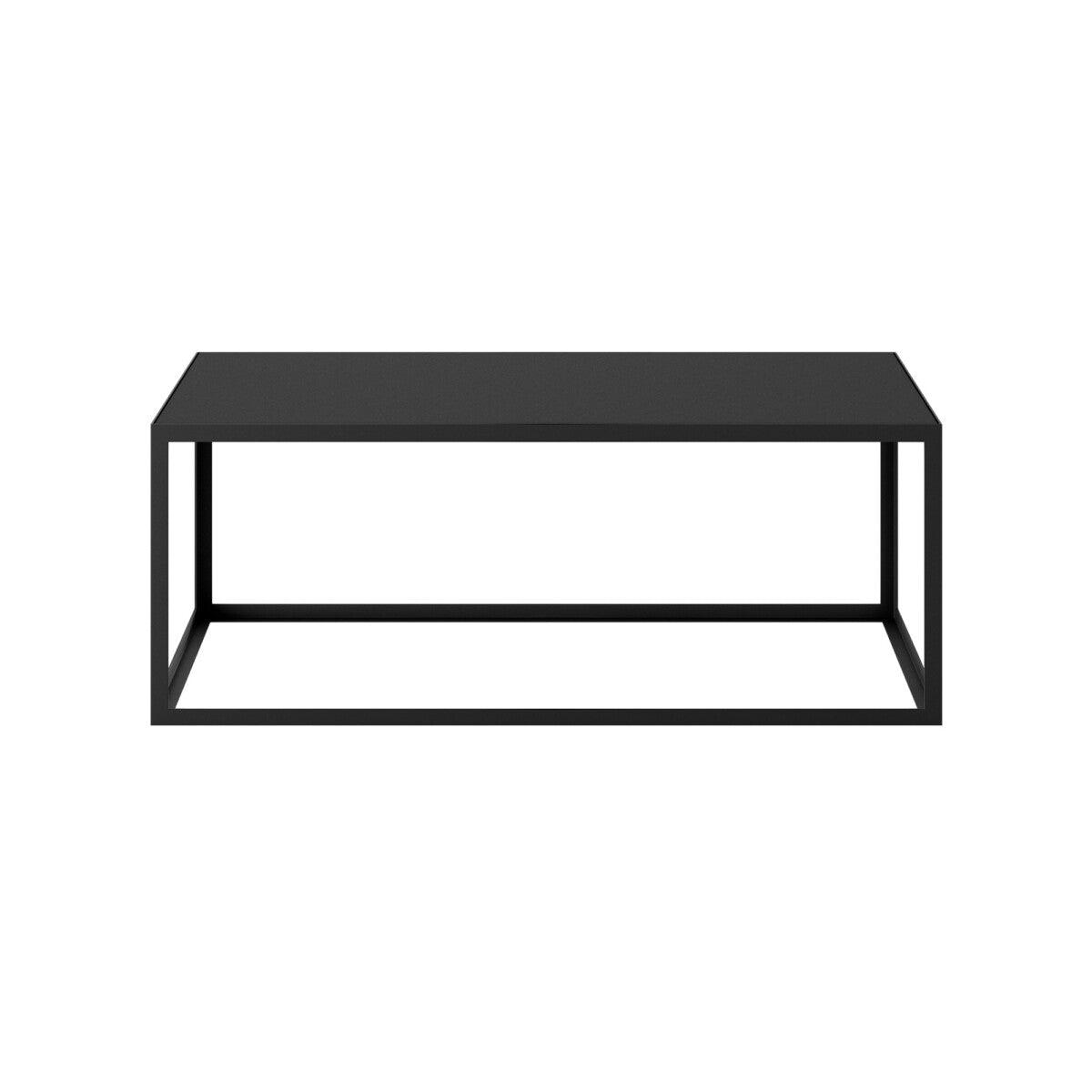 Grafton Coffee Table - Black Faux Concrete & Slate Metal Frame
