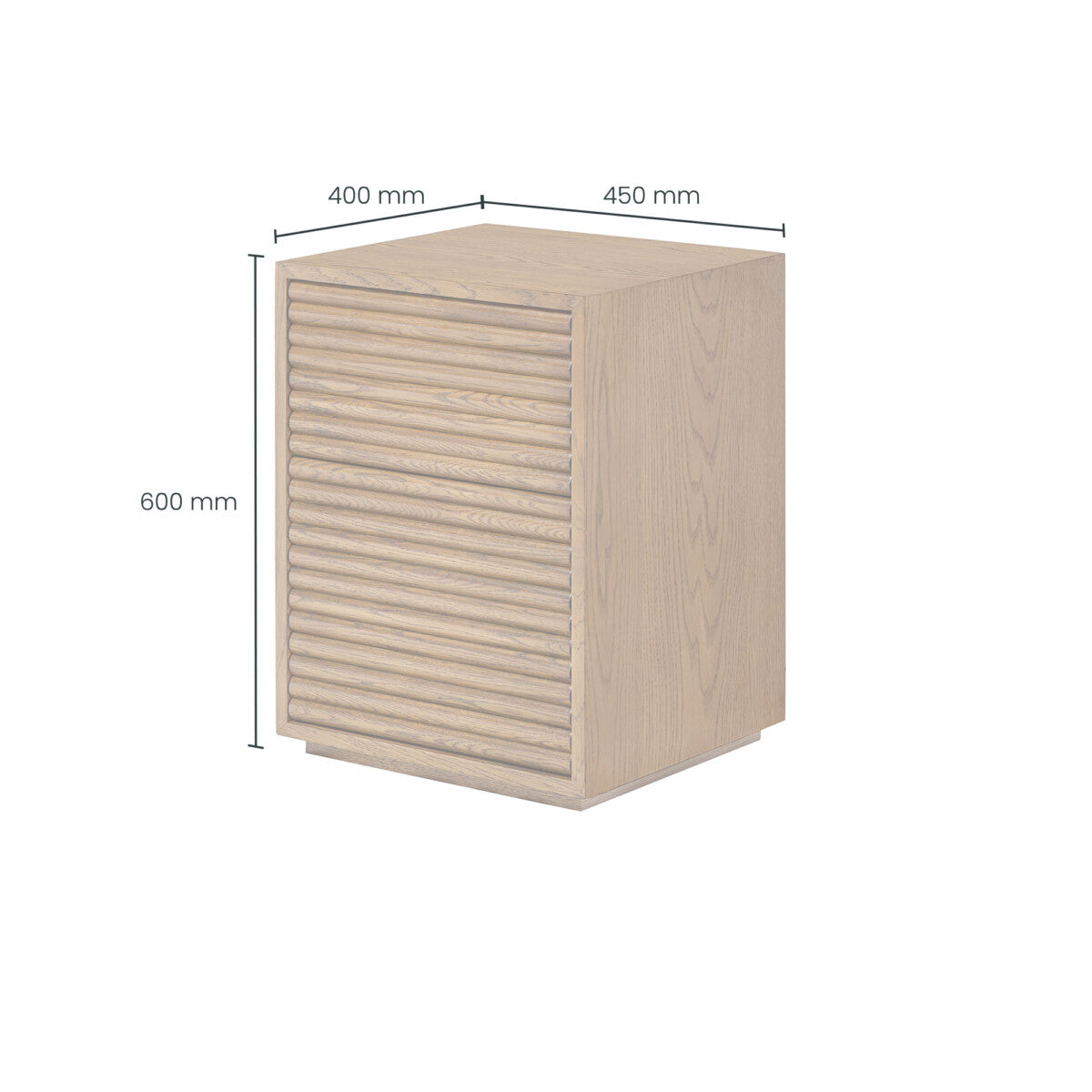 Charlton Ribbed Walnut Bedside | 2 Drawer - The Elegant Living