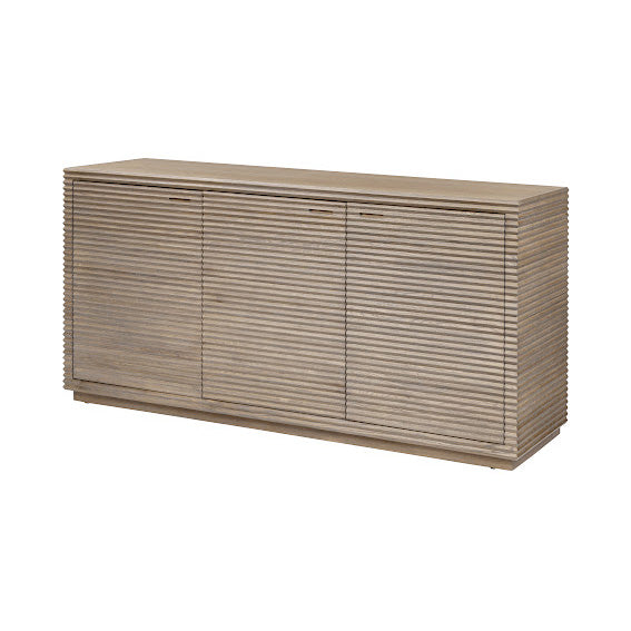 Wickham Ribbed Oak Sideboard | 3 Doors, Ample Storage