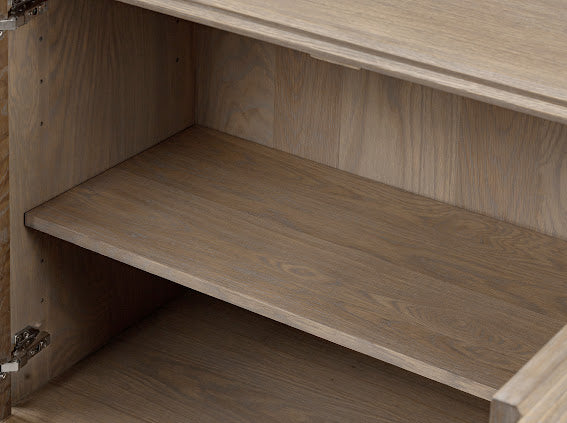 Wickham Ribbed Oak Sideboard - The Elegant Living