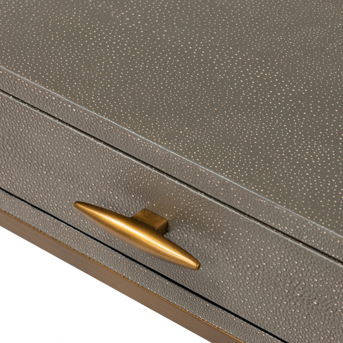 Hampton Bedside | Grey Shagreen - The Elegant Living
