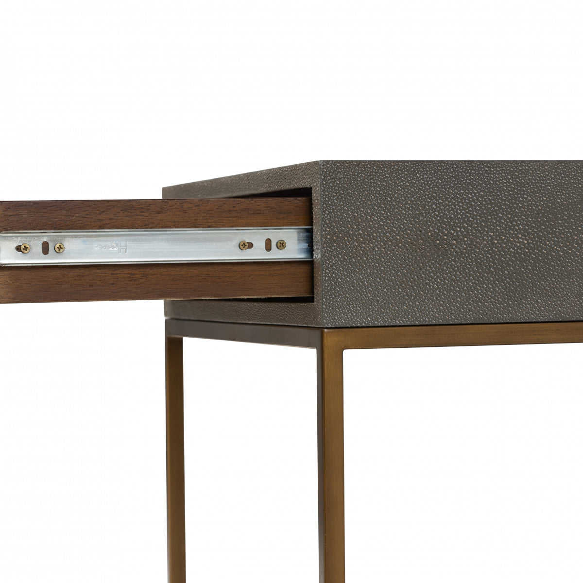 Hampton Bedside | Grey Shagreen - The Elegant Living