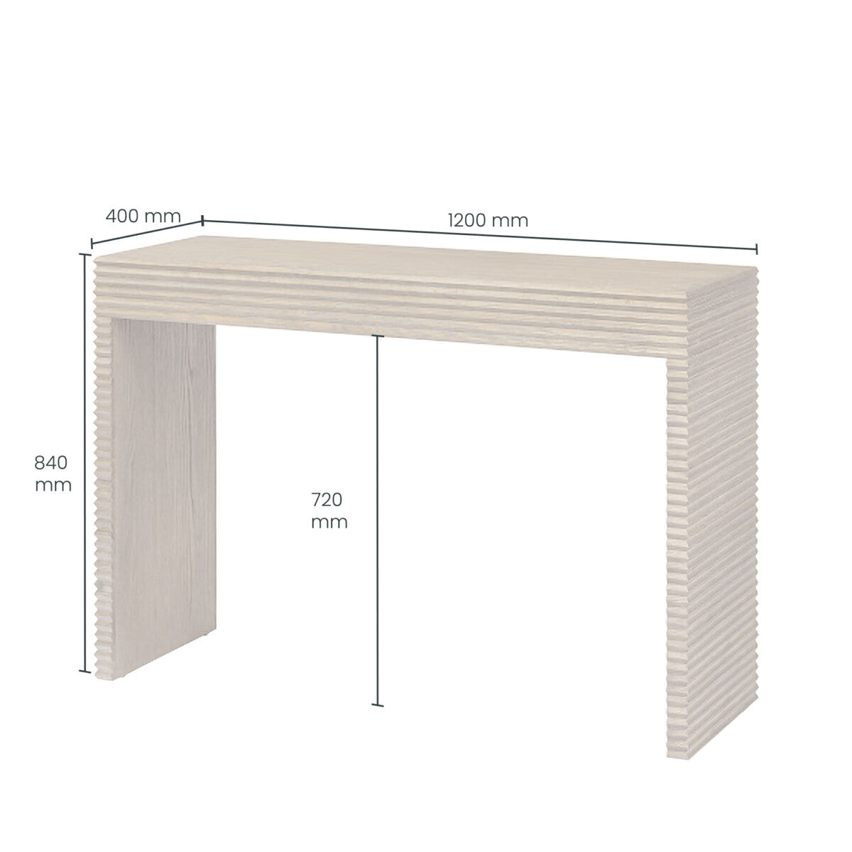 Wickham Ribbed Oak Console - The Elegant Living