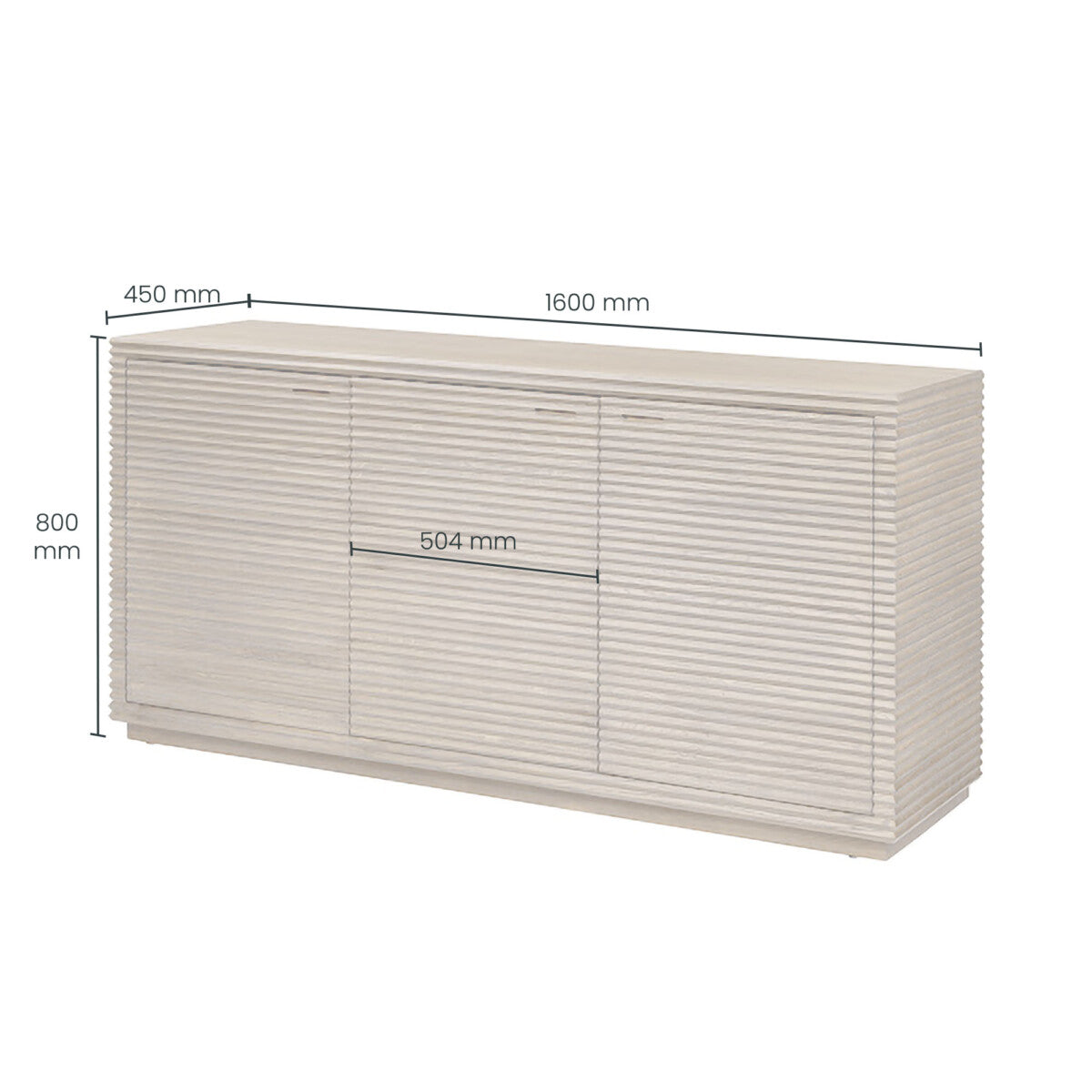 Wickham Ribbed Oak Sideboard - The Elegant Living