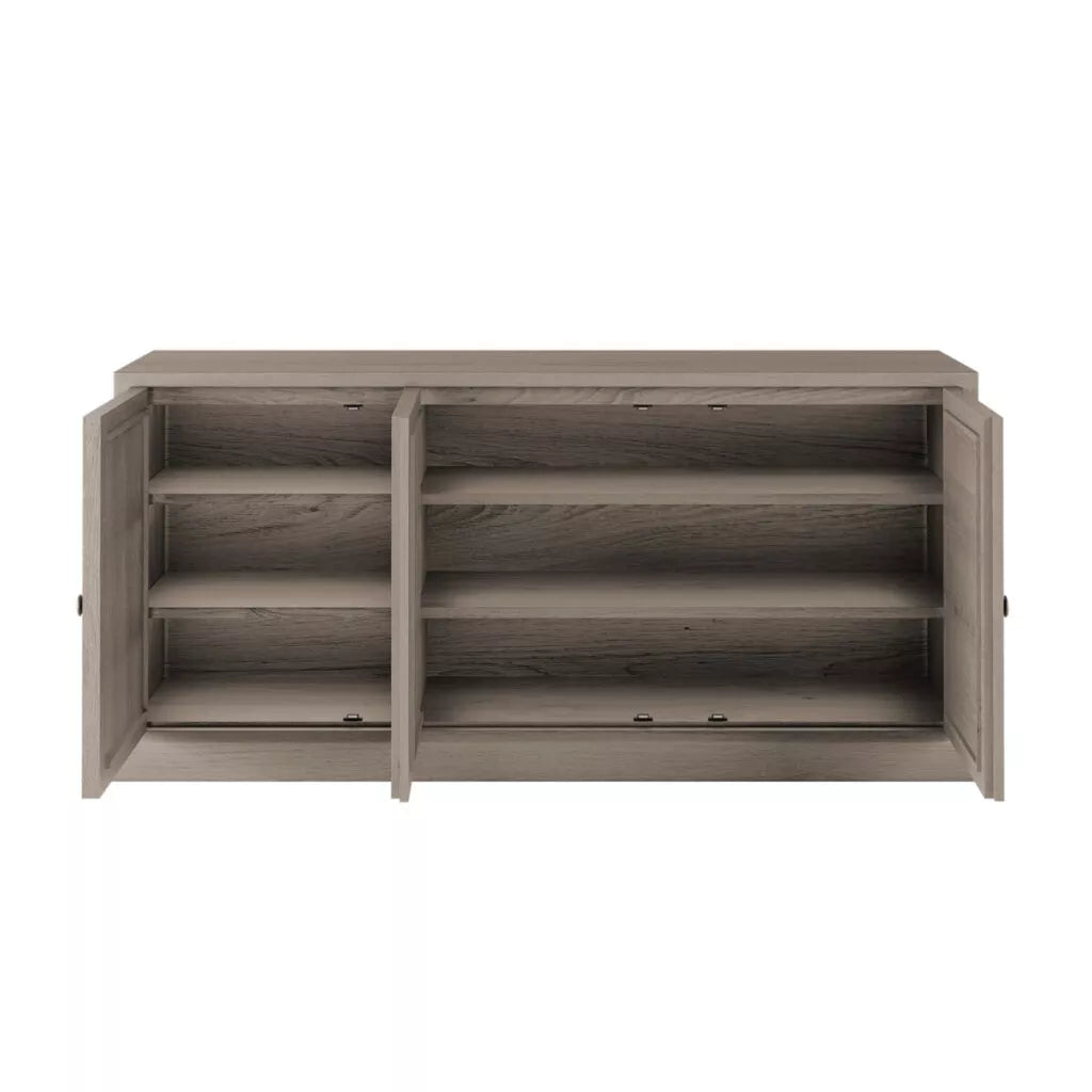 Bentley Sideboard | 3 Mirrored Doors & Grey Aged Oak Finish