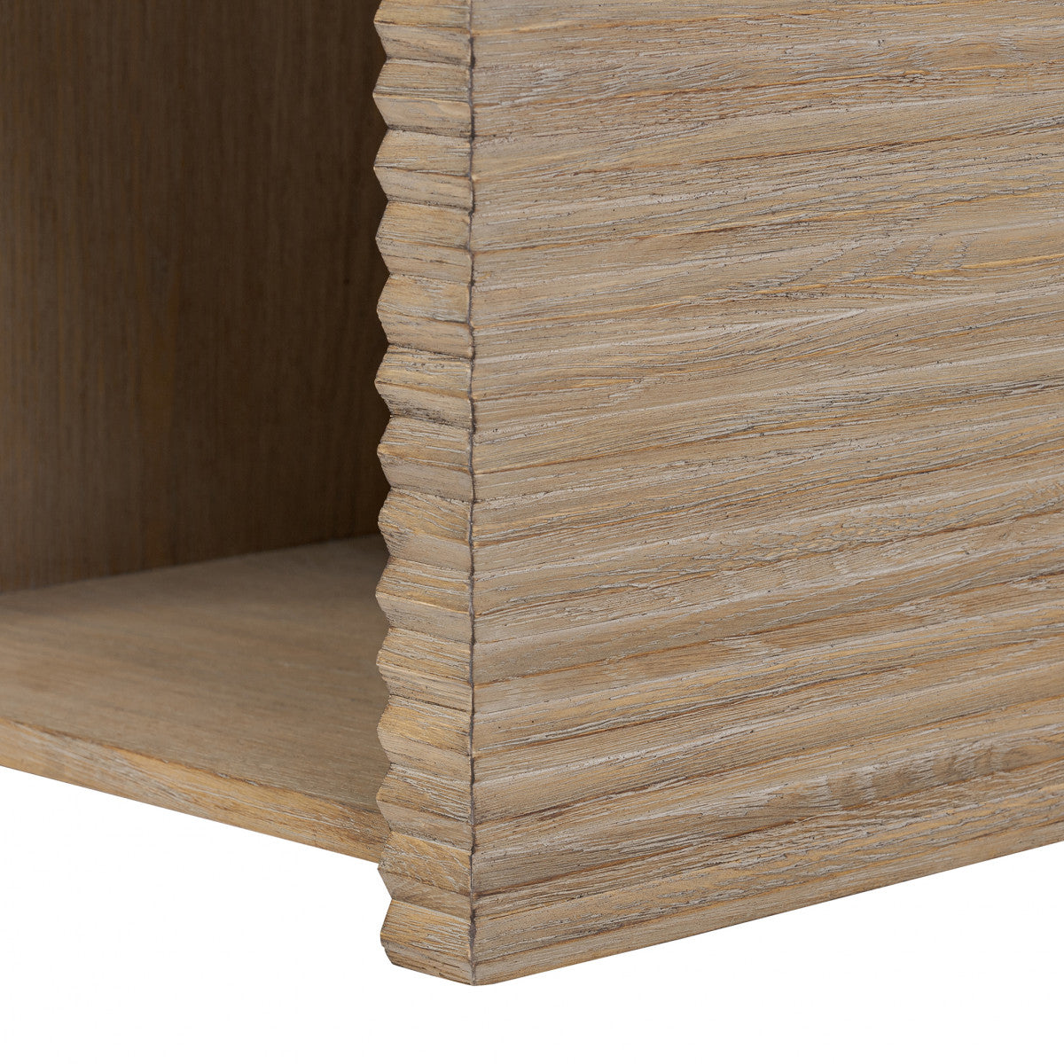 Wickham Ribbed Oak Bedside | 1 Drawer - The Elegant Living