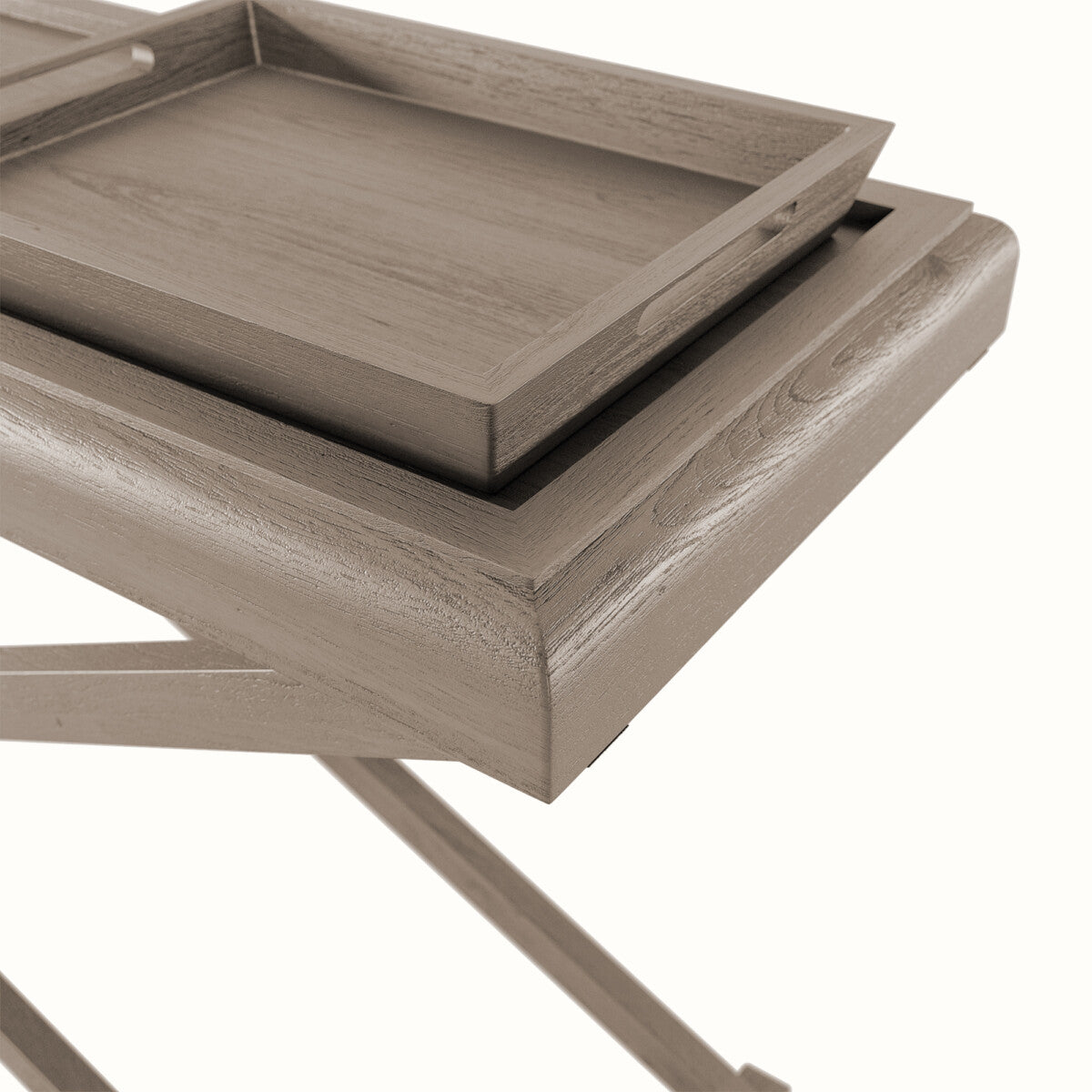 Bentley Console Table | Grey Aged Oak with Removable Tray
