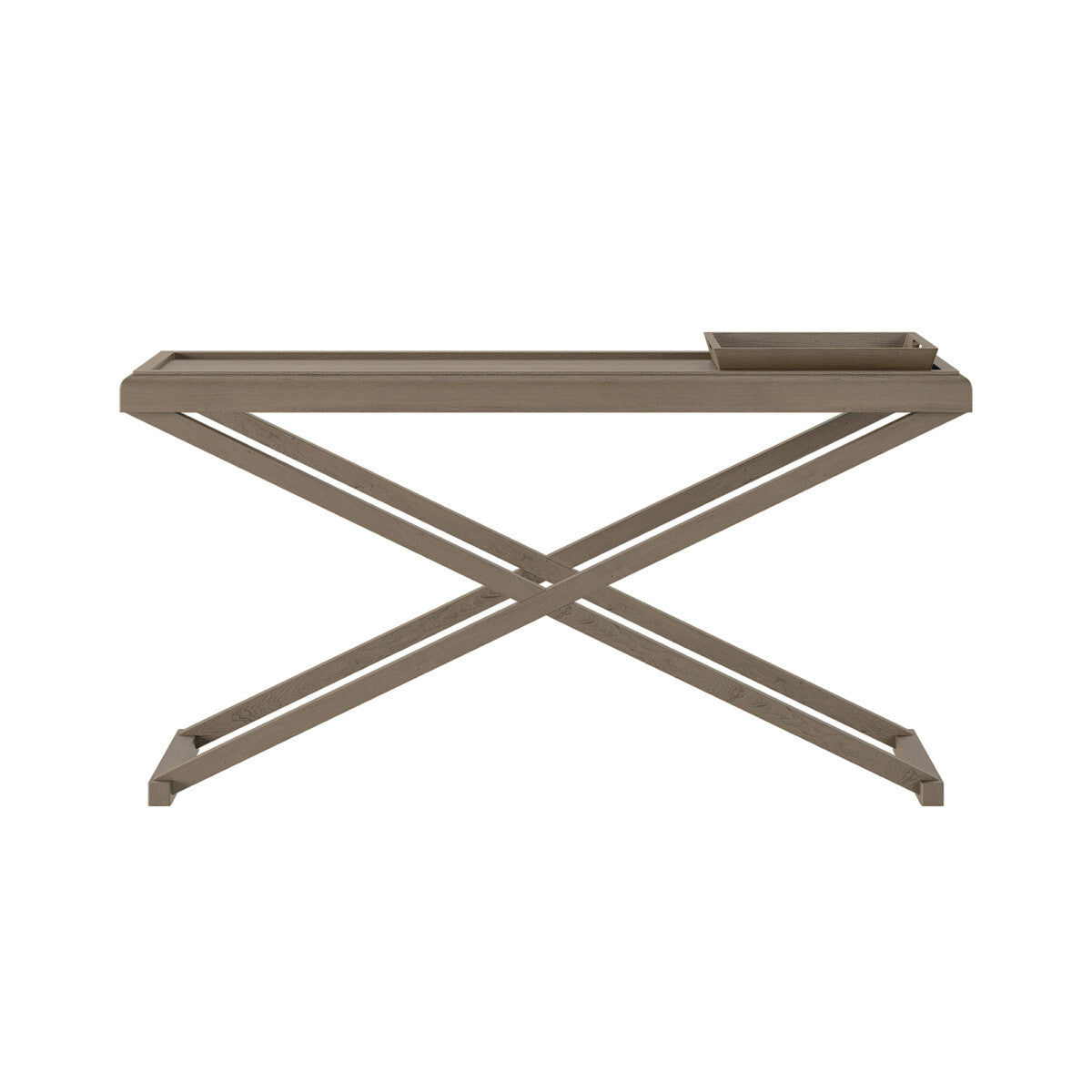 Bentley Console Table | Grey Aged Oak with Removable Tray
