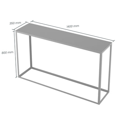 Grafton Console Table - Industrial Style with Faux Concrete Top