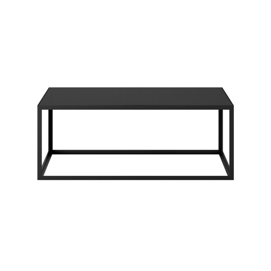 Grafton Coffee Table - Black Faux Concrete & Slate Metal Frame