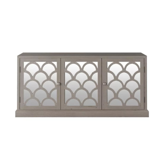 Bentley Sideboard | 3 Mirrored Doors & Grey Aged Oak Finish
